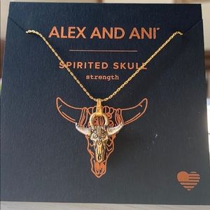 Alex and Ani spirited skull adjustable necklace